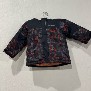 Columbia Black, orange and grey camo Hooded Jacket